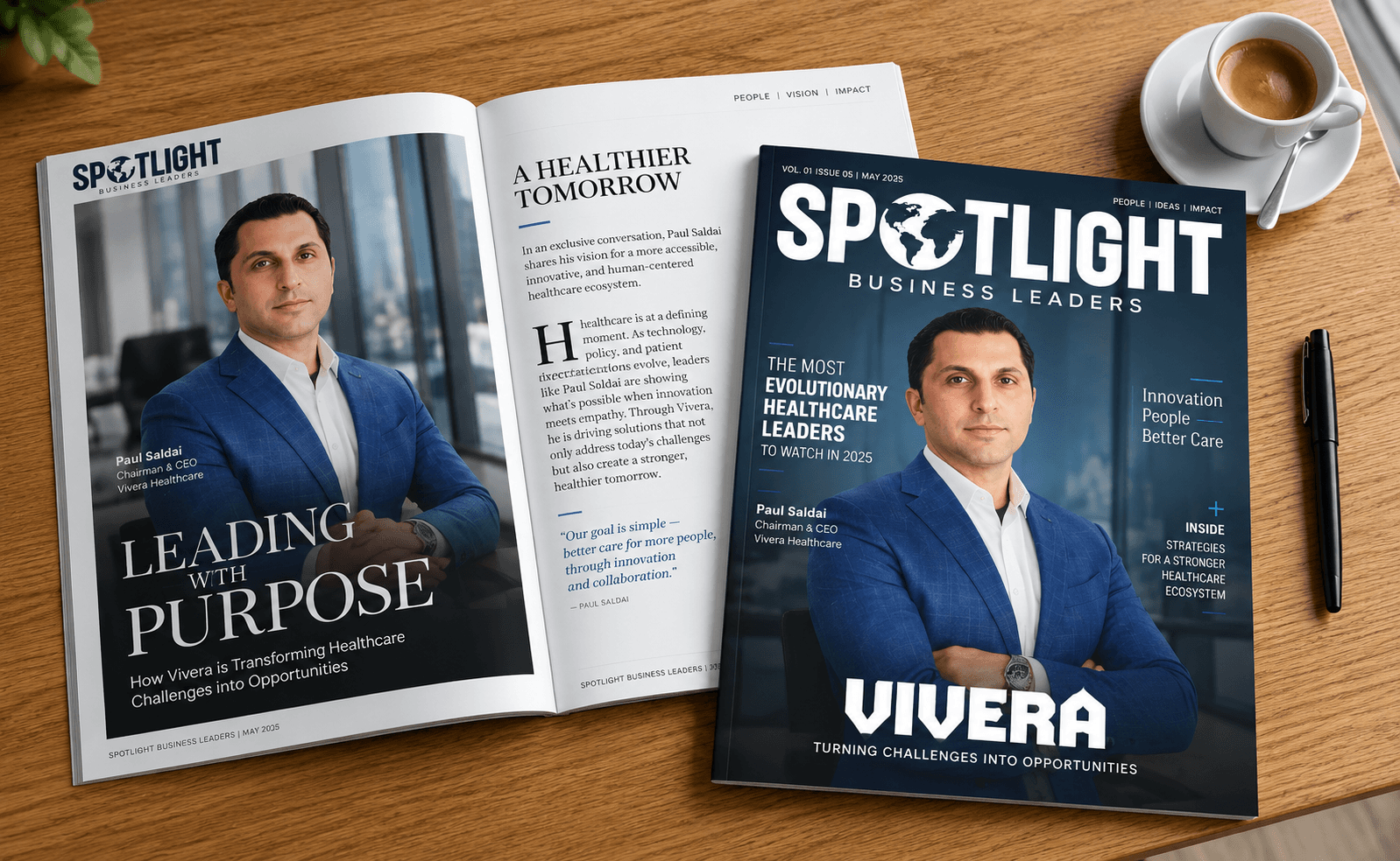 The Spotlight Business Leaders Editorial Spread & Printed Magazine